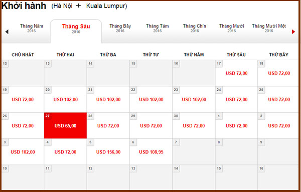 Vé máy bay Hà Nội đi Kuala Lumpur