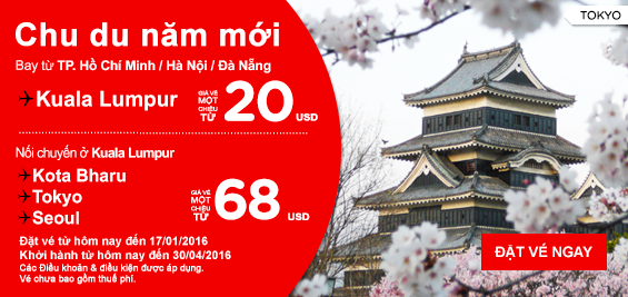 Chu du năm mới với vé đi Kuala Lumpur giá rẻ từ 20 USD