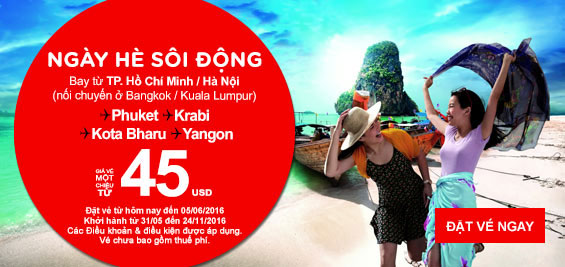 Cơ hội mua sắm thỏa thích cùng Air Asia chỉ 7 USD