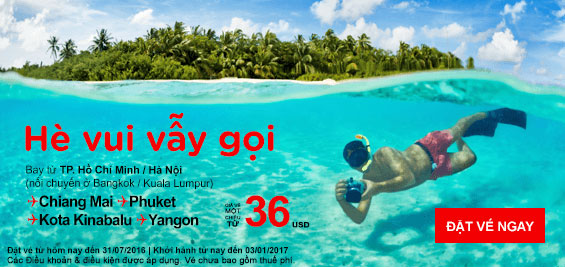 Trải nghiệm nhịp sống năng động cùng Air Asia chỉ từ 8 USD