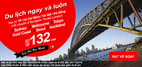 Cơ hội mua sắm thỏa thích cùng Air Asia chỉ 7 USD