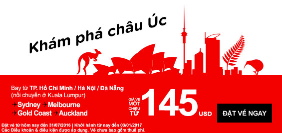 Trải nghiệm nhịp sống năng động cùng Air Asia chỉ từ 8 USD