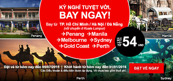 Du lịch Melbourne với vé Air Asia 54 USD