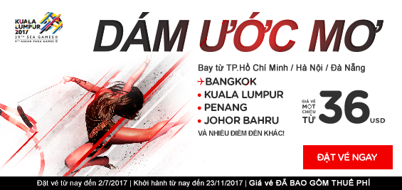 Săn vé rẻ Air Asia tha hồ du lịch khám phá chỉ từ 36 USD