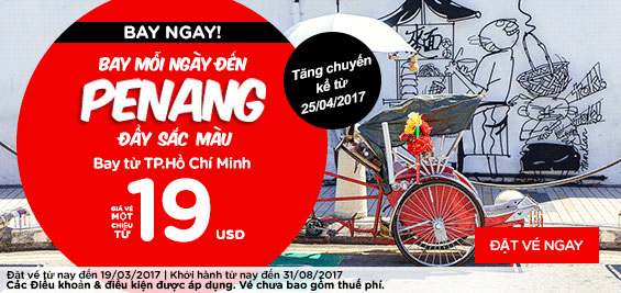Săn vé máy bay khuyến mãi 0 đồng từ Air Asia