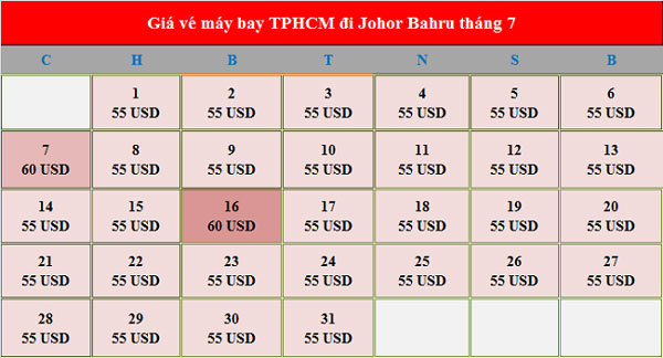 Vé máy bay đi Johor Bahru tháng 7 hãng Air Asia