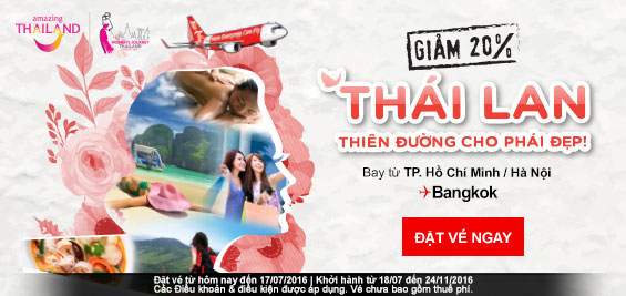 Khuyến mãi Air Asia giảm 20% cho tất cả chuyến bay