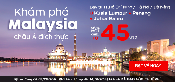 Khuyến mãi đầu tuần của Air Asia giá vé từ 36 USD