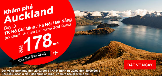 Khám phá Auckland cùng Air Asia chỉ 178 USD