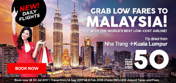 Air Asia khuyến mãi giá rẻ thứ 2 hàng tuần giá chỉ từ 36 USD