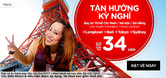 Khuyến mãi đi Thái Lan bay Air Asia giá rẻ chỉ từ 9 USD