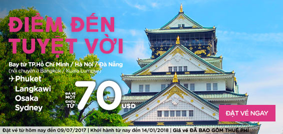 Thứ 2 săn vé máy bay khuyến mãi Air Asia 35 USD