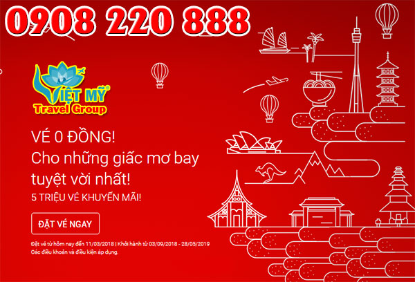 Air Asia khuyến mãi 0 đồng cho những giấc mơ bay tuyệt vời nhất!