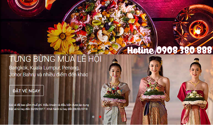 Vé AirAsia đi Thái Lan & Malaysia giảm còn 35 USD