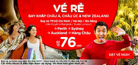 Nghỉ lễ rồi, cùng Air Asia săn vé khuyến mãi bay thôi!!!