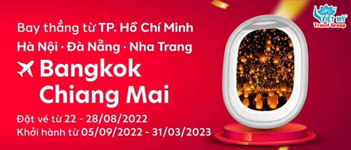 Mua ưu đãi giảm tới 30% giá vé máy bay Việt Nam đi Thái Lan