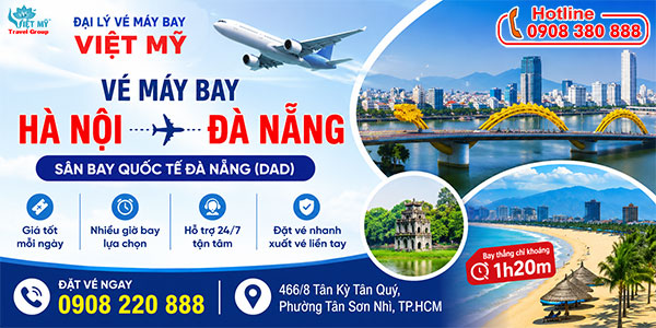 Vé máy bay Hà Nội đi sân bay Quốc Tế Đà Nẵng (DAD)