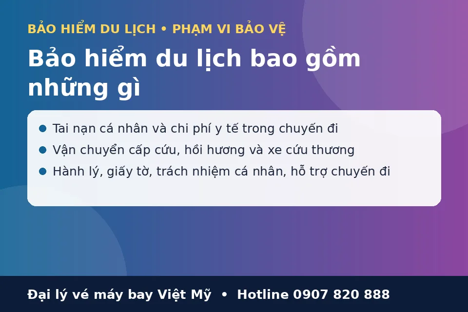 Bảo hiểm du lịch bao gồm những gì Bảo hiểm du lịch bao gồm những gì