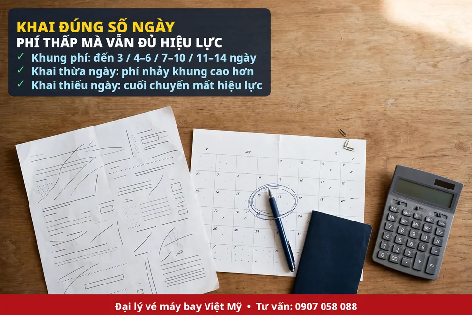 Đối chiếu ngày đi ngày về trên vé máy bay với thời hạn bảo hiểm du lịch