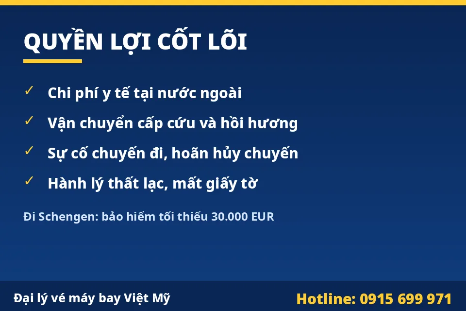 quyền lợi bảo hiểm du lịch nước ngoài